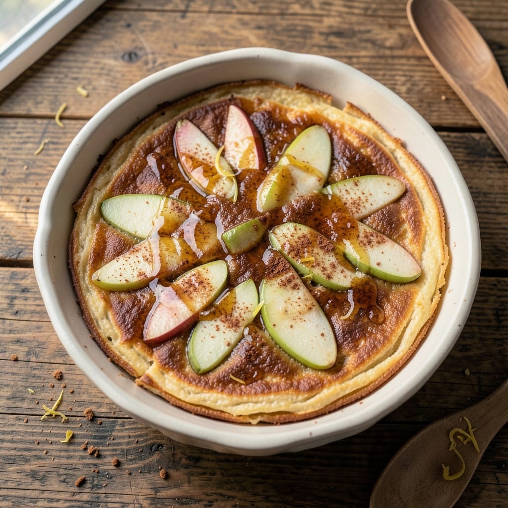 Baked German Apple Pancake Recipe: Spiced Fruit Streusel Stacks With Buttery Crunch