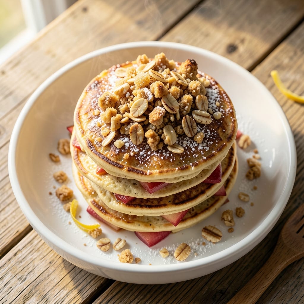 Apple Streusel Pancake Recipe: Spiced Apple Crunch With Buttery Streusel Topping