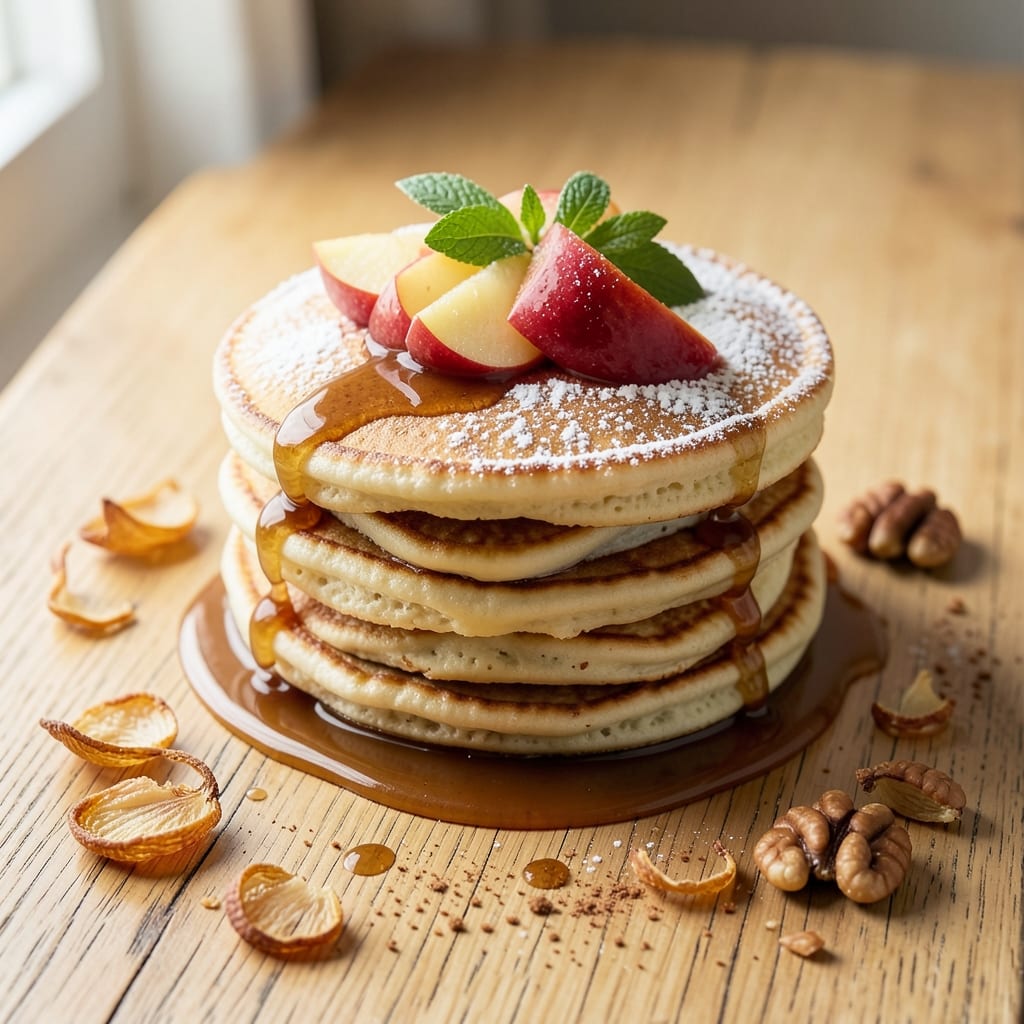 Apple Slice Pancakes Recipe: Stacked Apple-Cinnamon Clouds in 15 Minutes