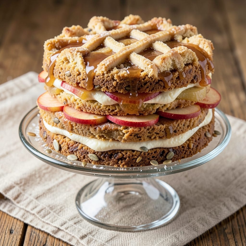 Apple Macaroon Cake Recipe: Nut-Free Layers with Creamy Cheese Frosting