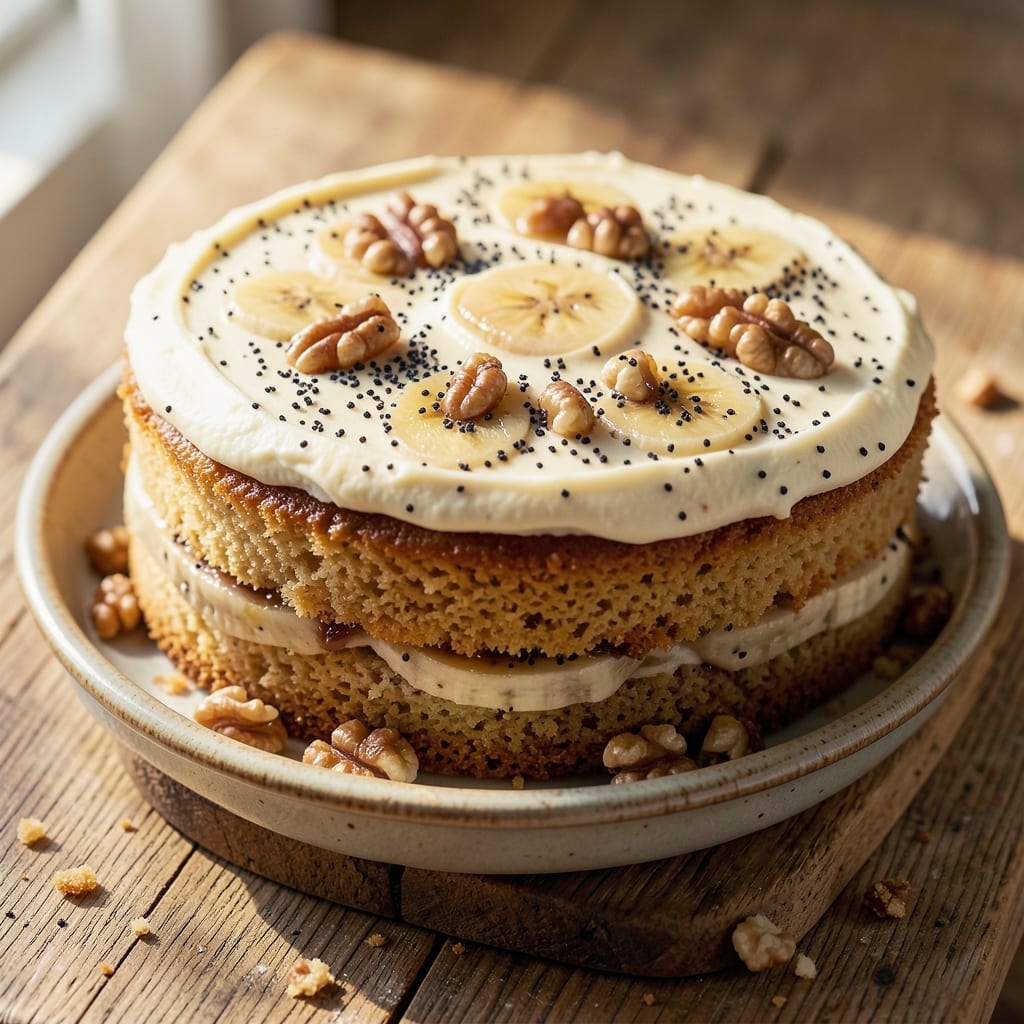 Banana Poppy Seed Cake Recipe: Warm Spice and Crunchy Seed Topping Magic
