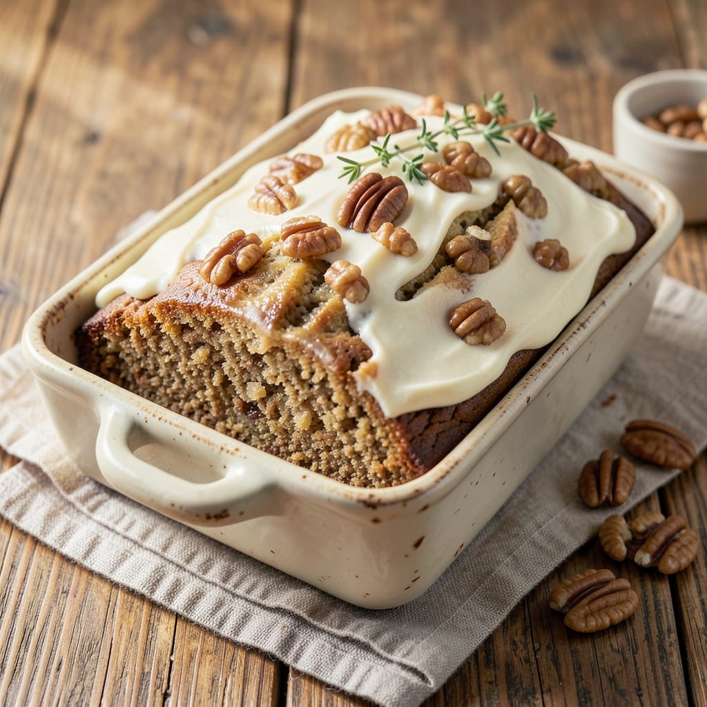 Banana Nut Loaf Cake Recipe: Walnut-Studded Moistness With Cream Cheese Frosting