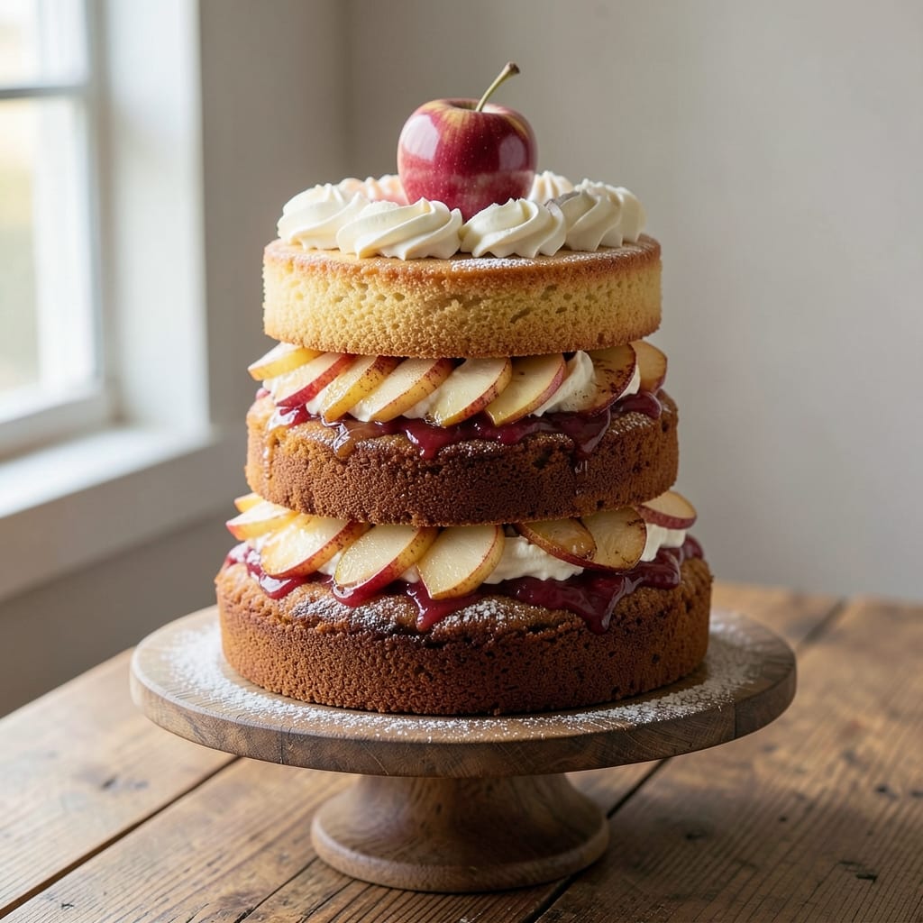 Apple Barn Stack Cake Recipe: Vanilla Bean Swirls and Buttery Streusel Layers
