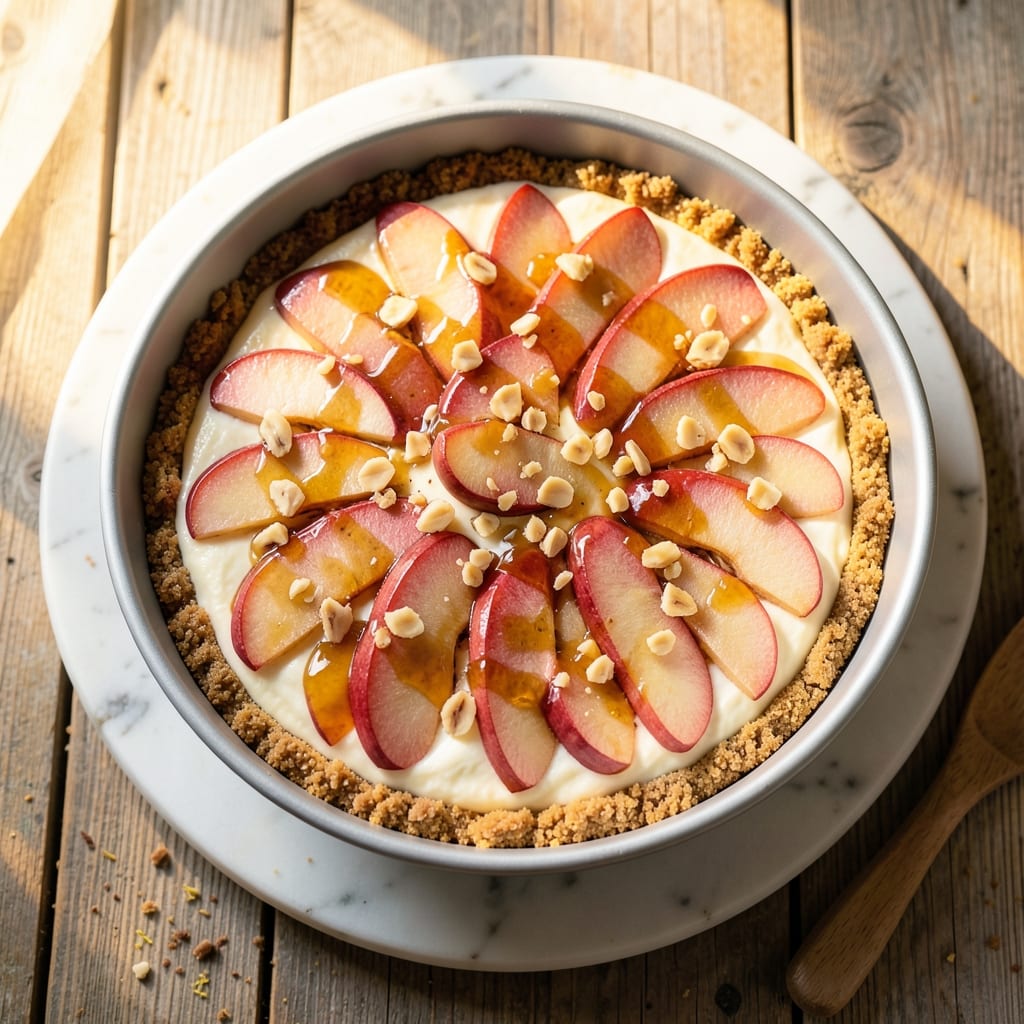 Apple Crunch Cheesecake Recipe: Buttery Streusel Crunch Meets Silky Vanilla Cream