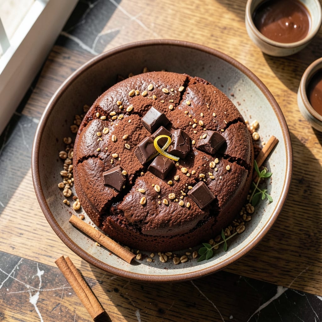 Atta Chocolate Cake Recipe: Fluffy Spice-Infused Layers With Toasted Nut Topping