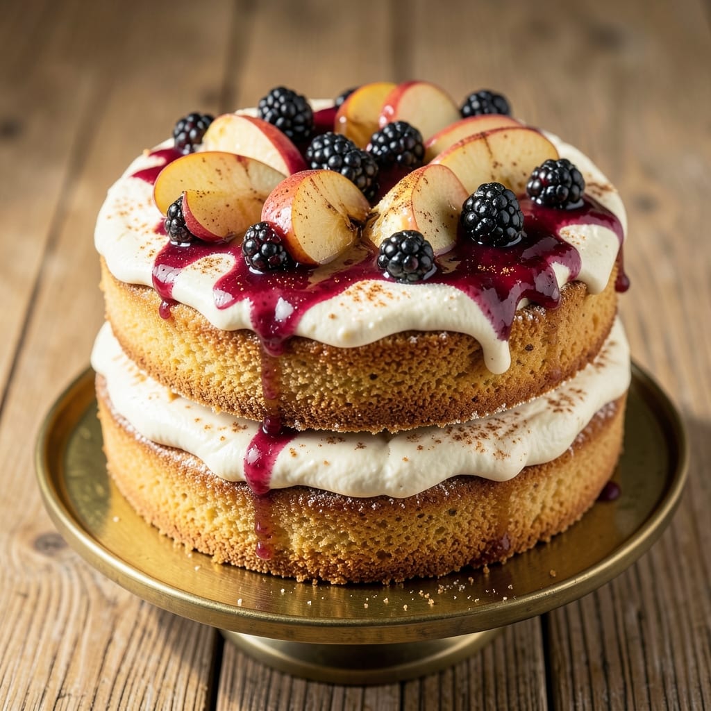 Apple Blackberry Cake Recipe: Dual-Fruit Layers With Buttery Streusel Crown