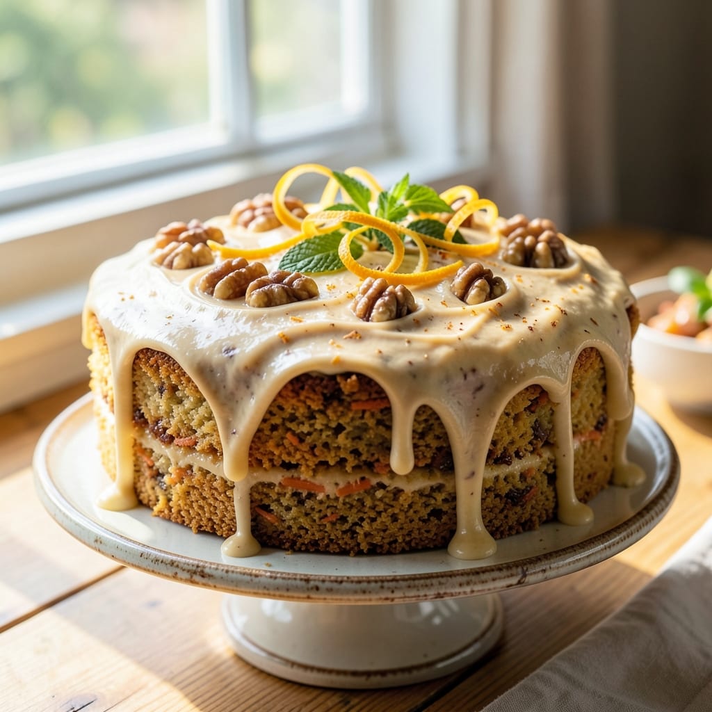 Baking with Blondie Carrot Cake Recipe: Crunchy Streusel Top and Moist Spice Layers