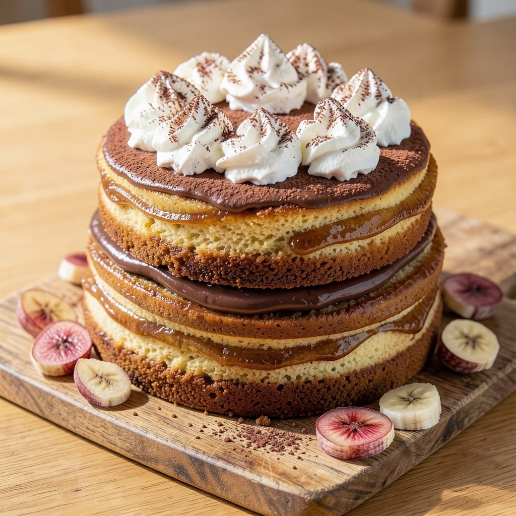 Banana Cake Recipe Made with Yogurt: Moist Crumb and Vanilla Bean Swirls