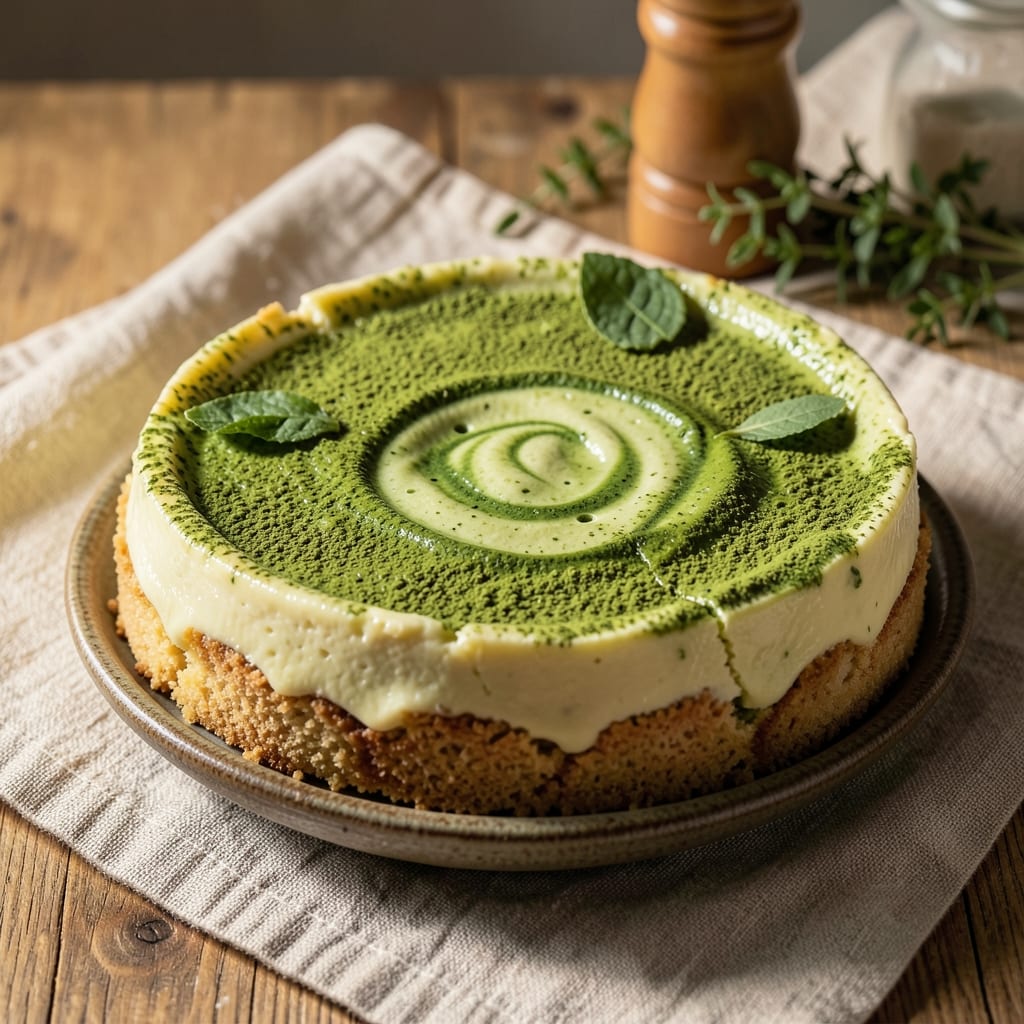 Baked Matcha Cheesecake Recipe: Earthy Green Tea Infusion With Silky Texture
