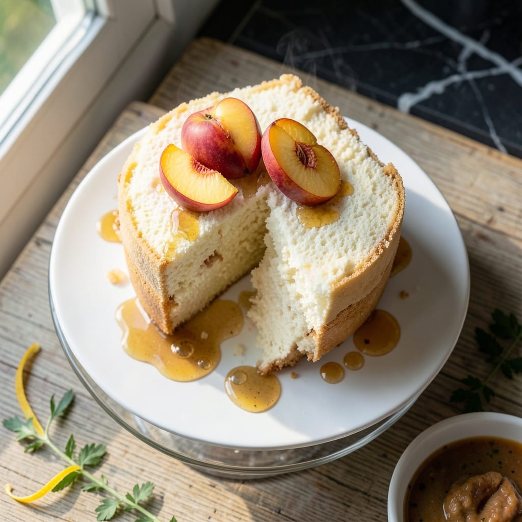 Angel Food Cake and Peaches Recipe: Lightness Meets Summer Fruit Bliss