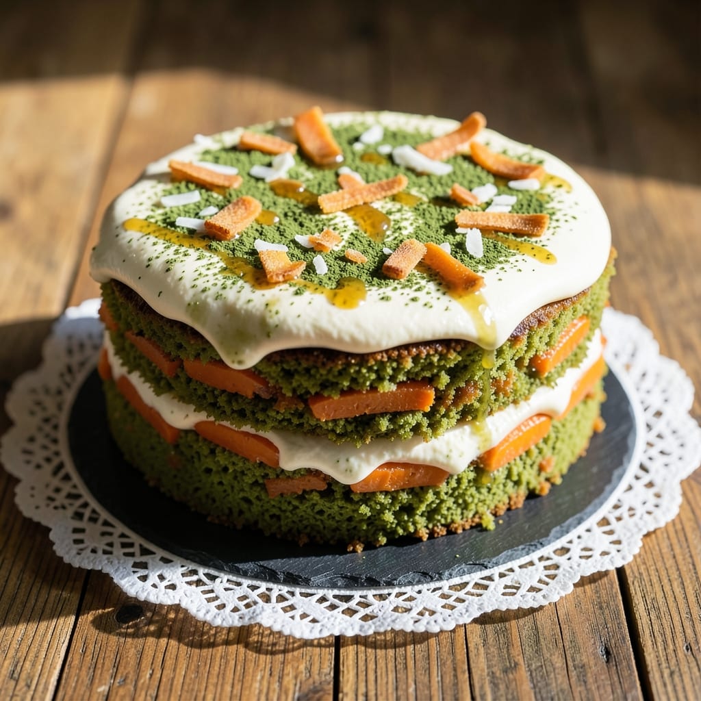 Asian Carrot Cake Recipe: Matcha-Ginger Moisture with Crunchy Sesame Crust