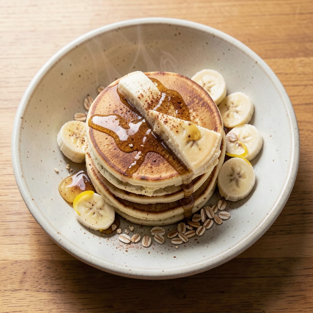 Banana Egg Oatmeal Pancakes Recipe: Banana-Filled Fluff With Eggy Richness