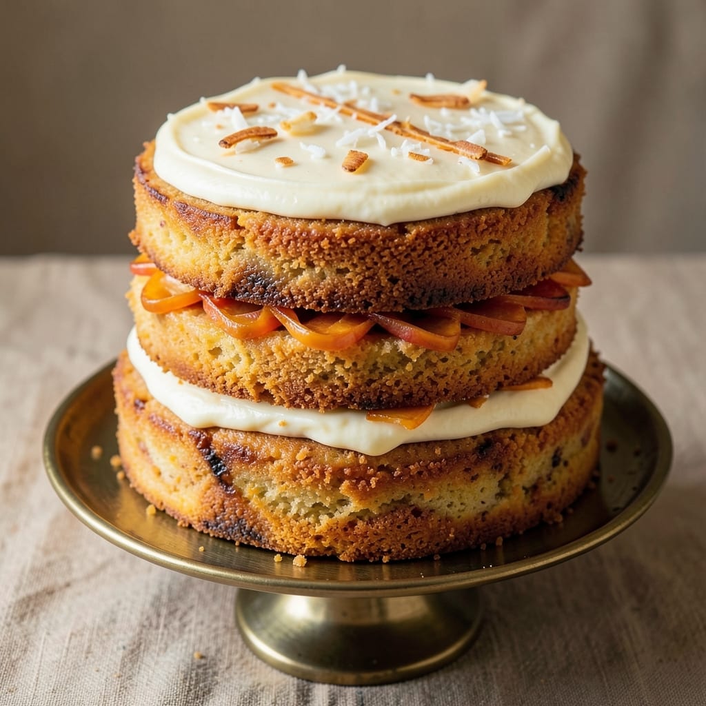 Baker's Coconut Carrot Cake Recipe: Vanilla Bean Swirls and Toasted Coconut Crunch