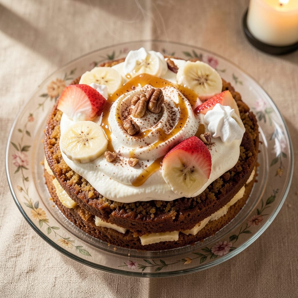 Banana Bread Ice Cream Cake Recipe: Triple-Layered Bliss With Creamy Swirls