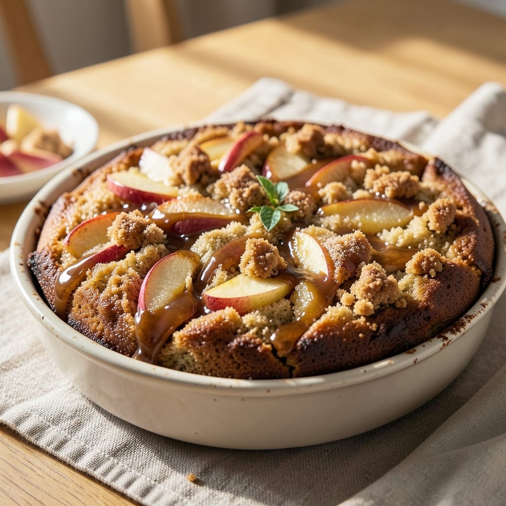 Apple Caramel Coffee Cake Recipe: Buttery Streusel Crunch Over Spiced Apple Layers