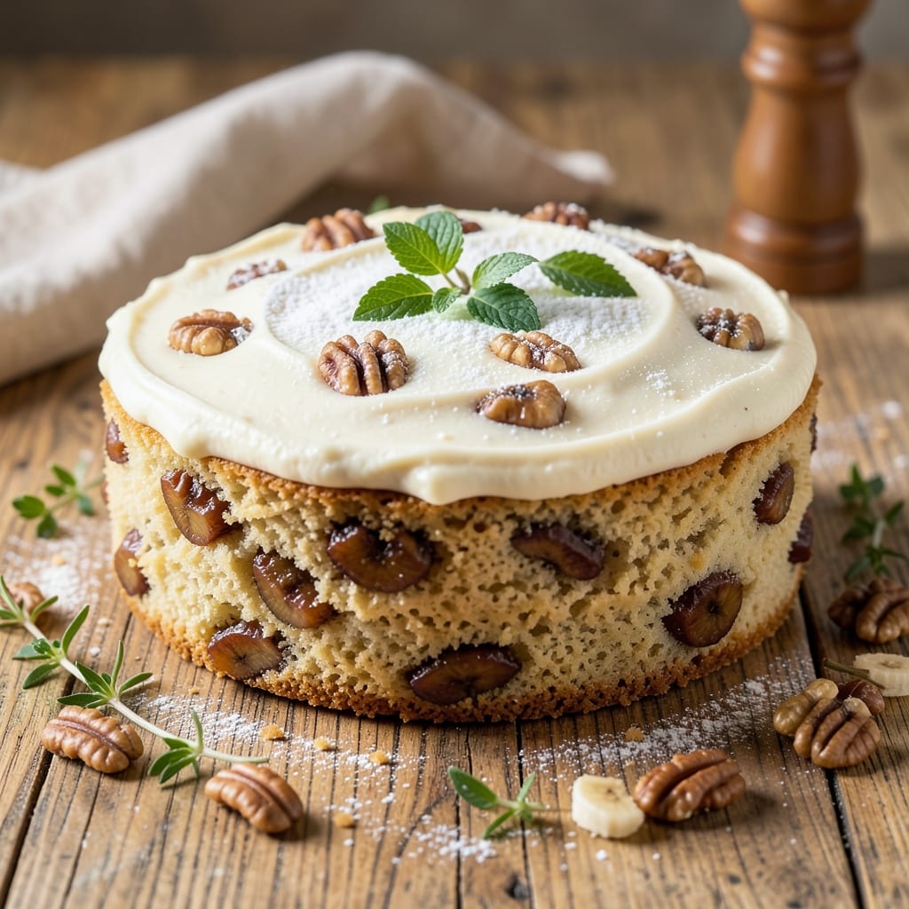 Banana Nut Cake Recipe With Sour Cream: Ultra Moist Crumb and Walnut Crunch Fusion