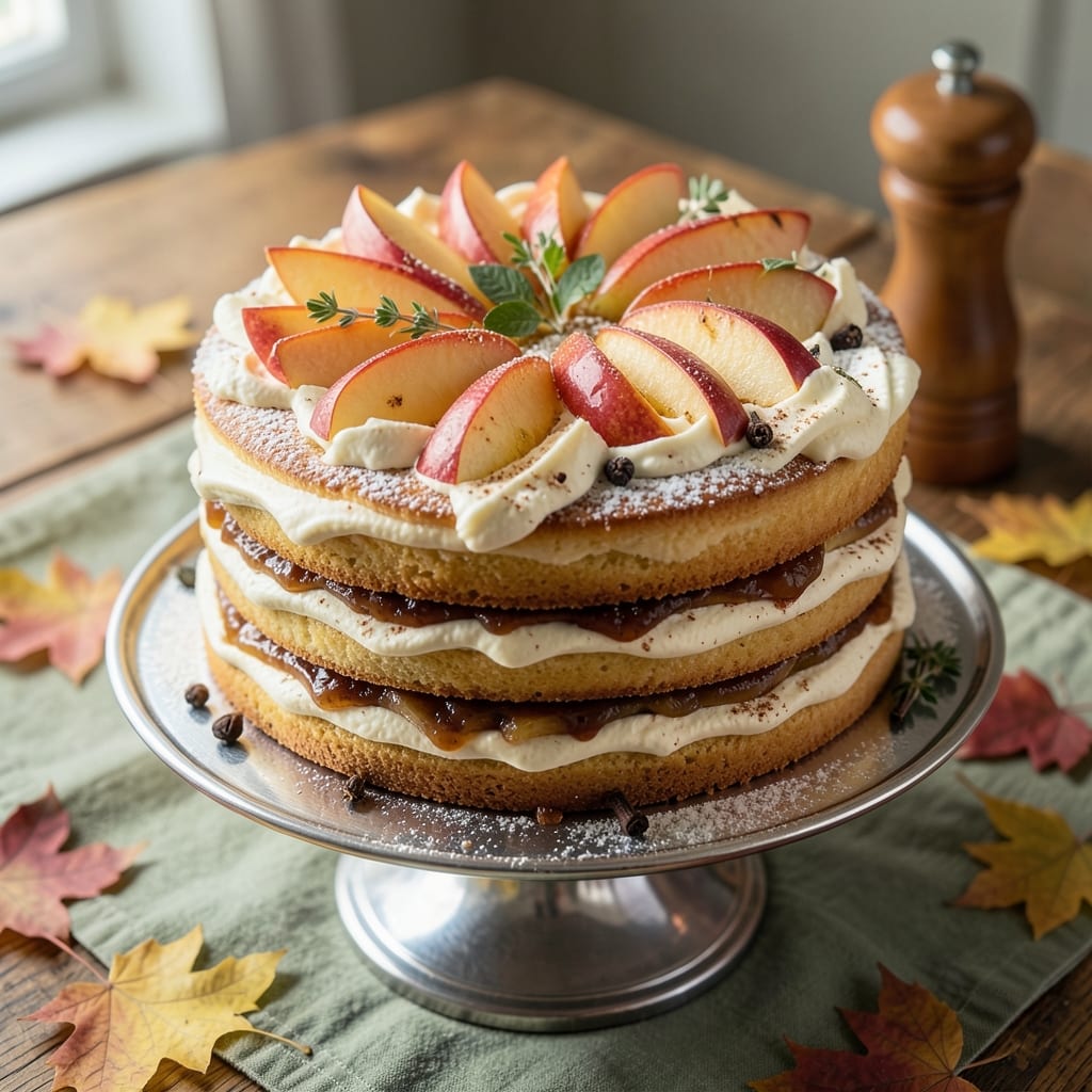 Apple Crown Cake Recipe: Stacked Layers of Spiced Apple and Buttery Streusel