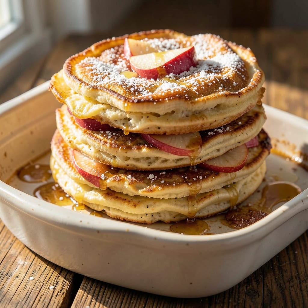 Apple Oven Pancake Recipe: Spiced Apple Filling and Crispy Streusel Crown