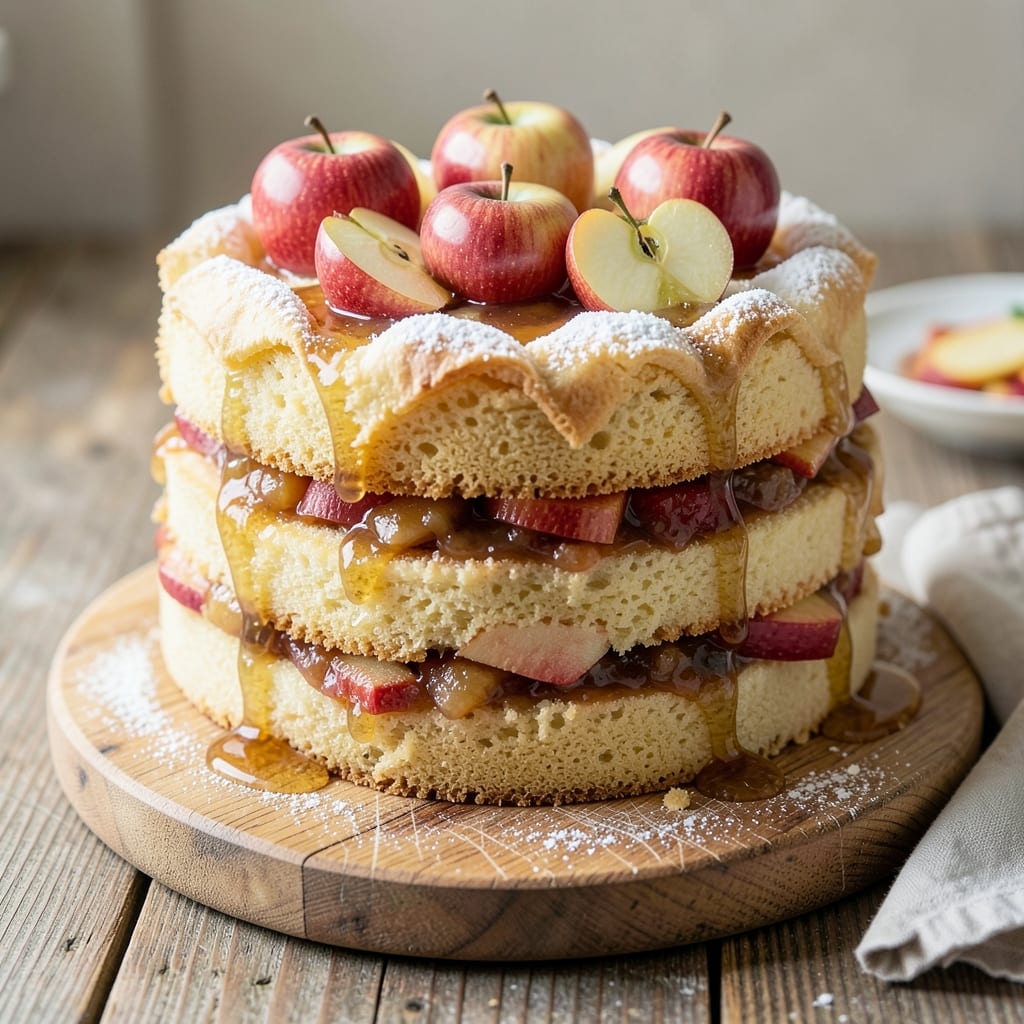 Apple Layer Cake Recipe UK: Spiced Apple Filling and Buttery Streusel Crunch