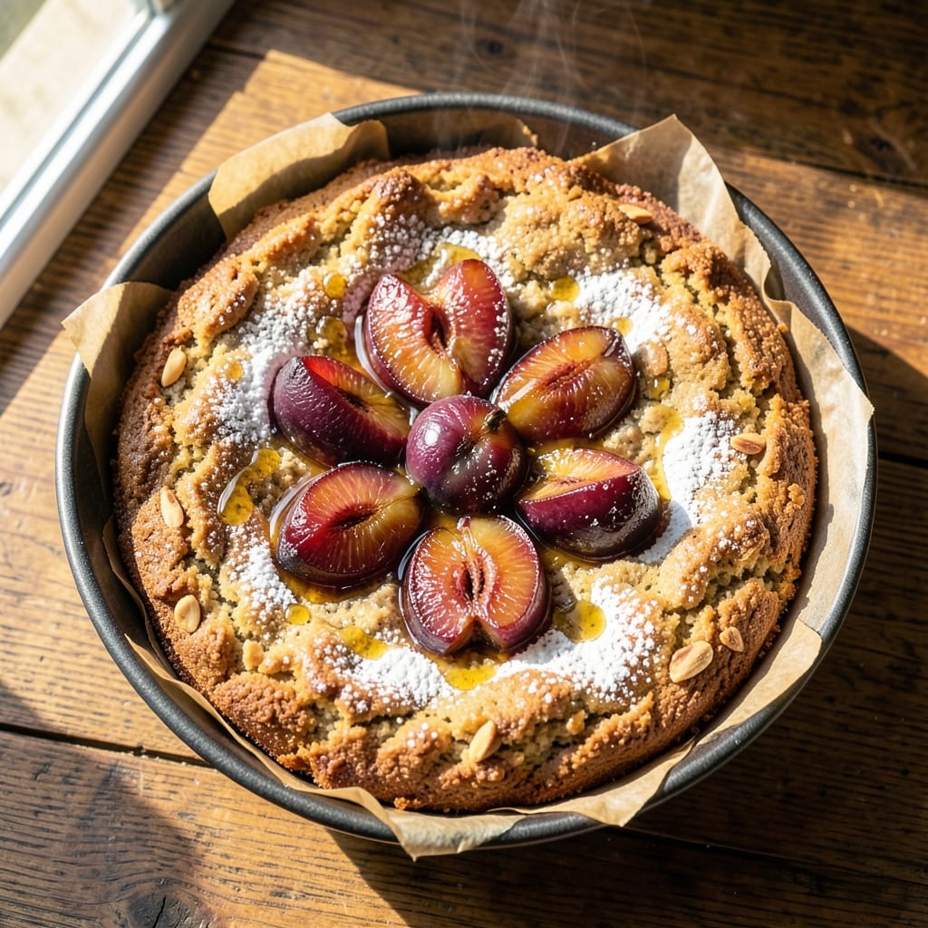 Almond Flour Plum Cake Recipe: Nutty Crust Meets Jammy Plum Heaven