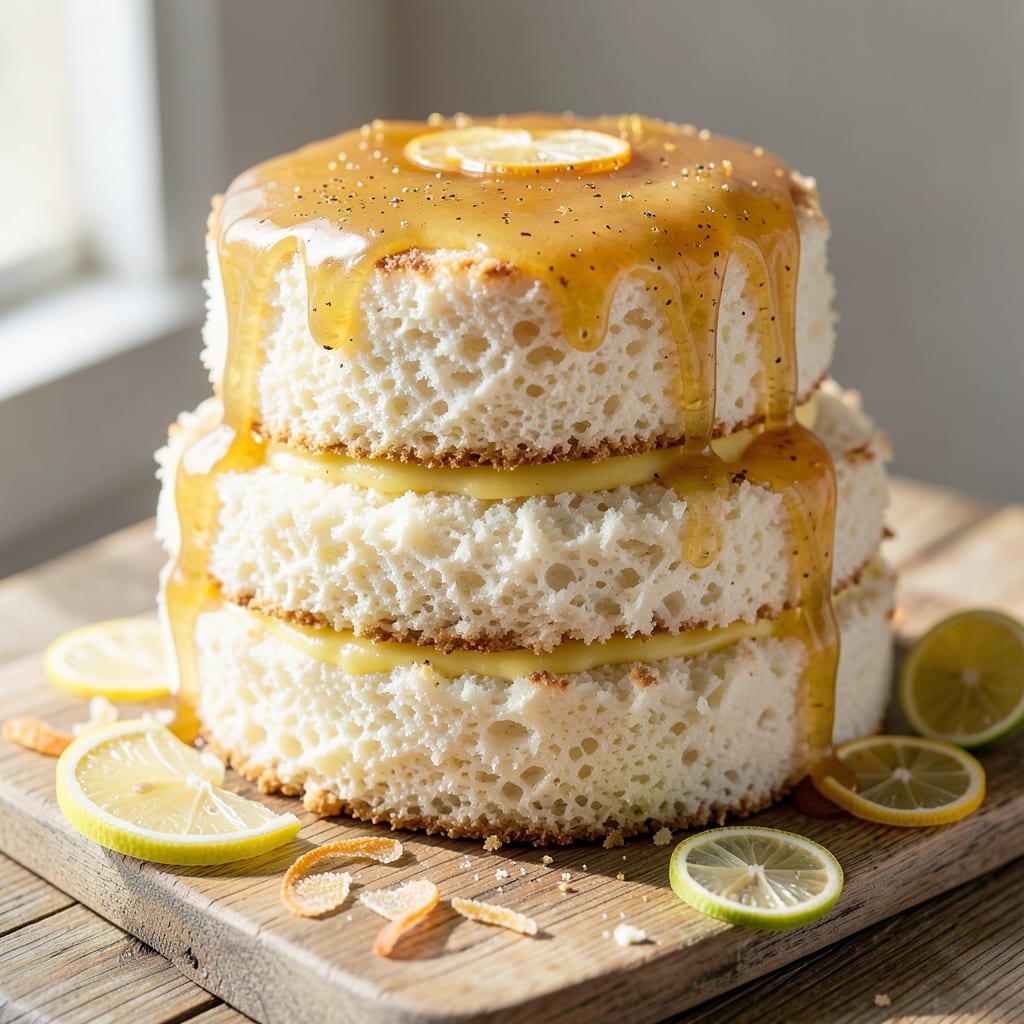 Angel Food Cake With Lemon Glaze Recipe: Lightness Meets Zesty Brightness