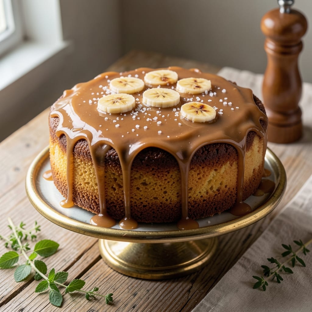 Banana Cake With Caramel Frosting Recipe: Warm Spice and Gooey Caramel Fusion