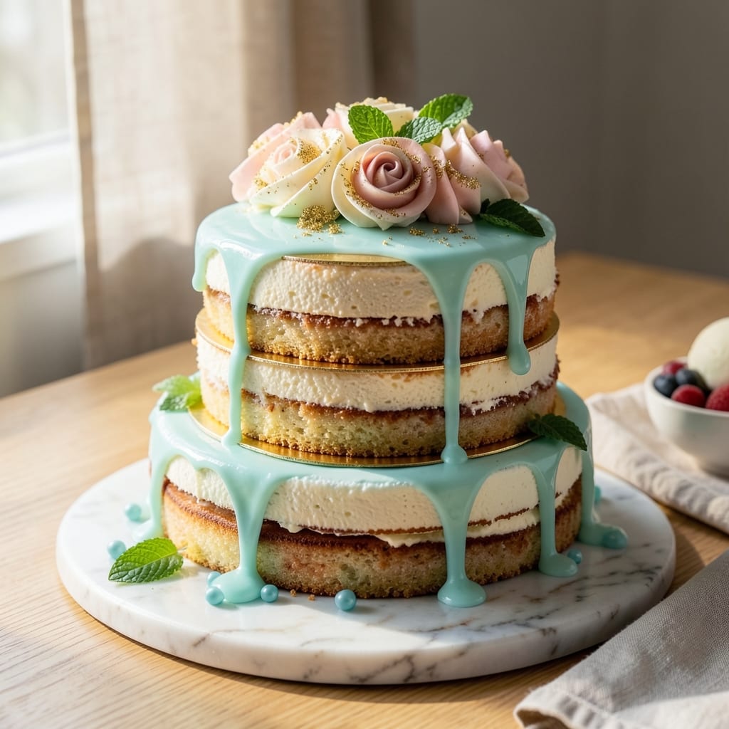 Aqua Pazzo Butter Cake Recipe: Velvety Vanilla Frosting and Crunchy Hazelnut Topping