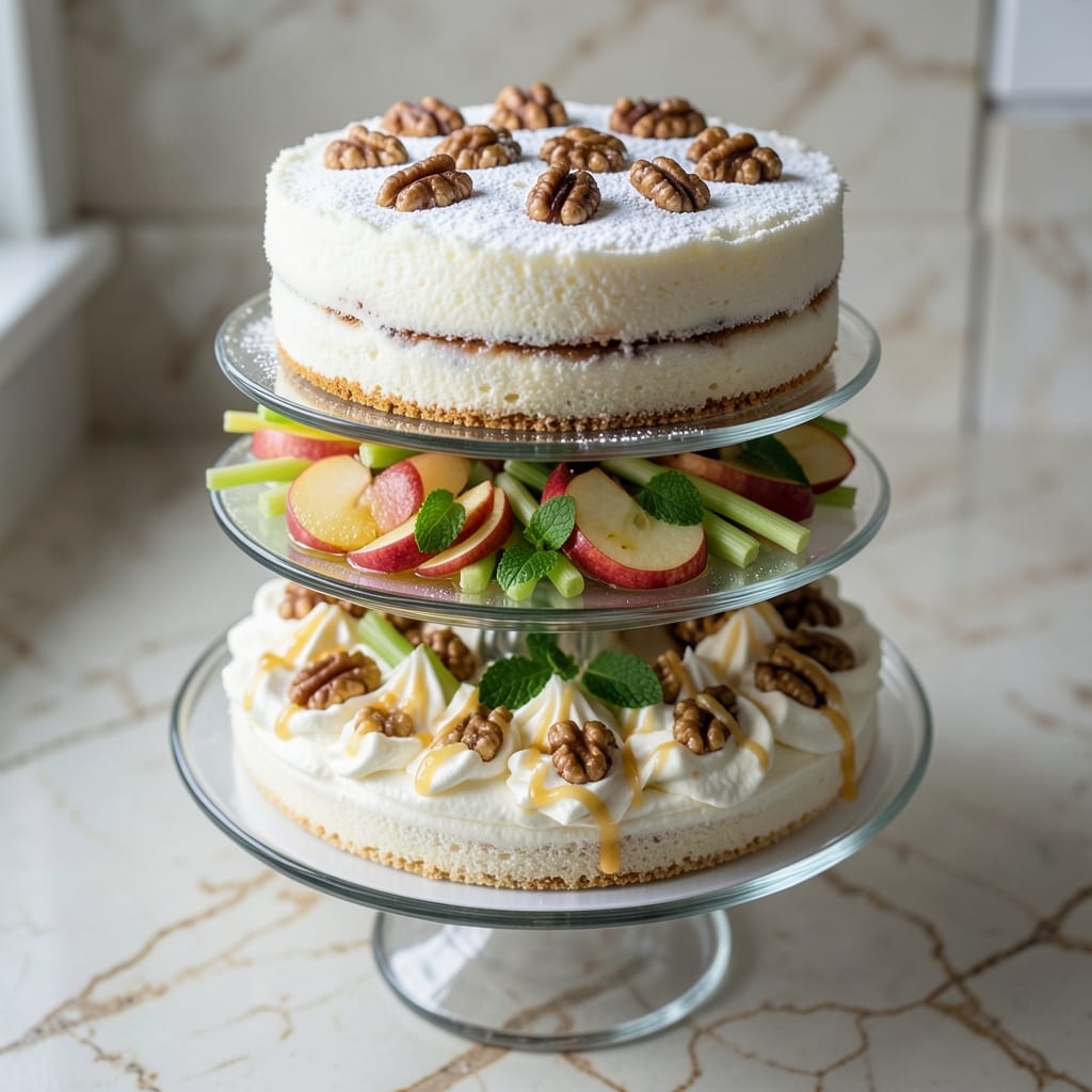 Angel Food Waldorf Cake Recipe: Celery-Crusted Elegance With Vanilla Bean Swirls