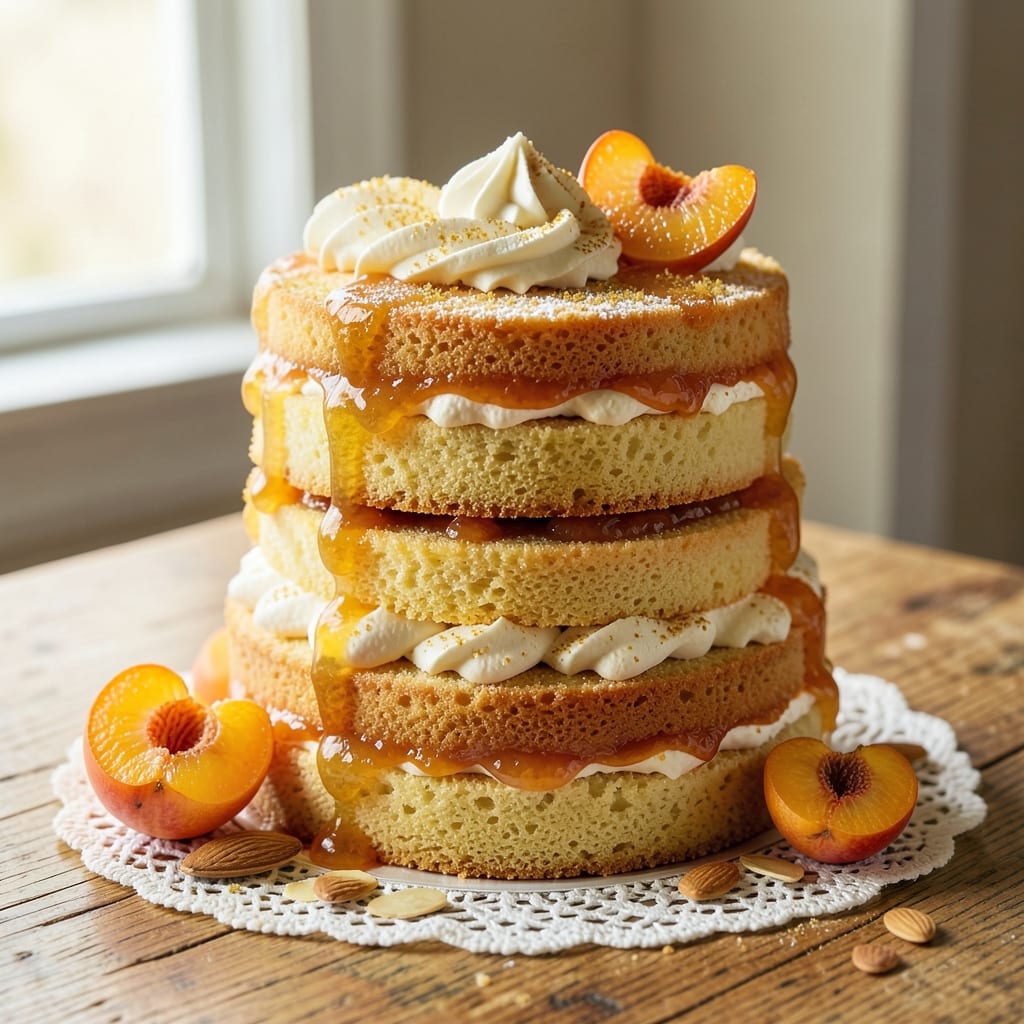 Apricot Layer Cake Recipe: Juicy Fruit Swirls and Buttery Vanilla Layers
