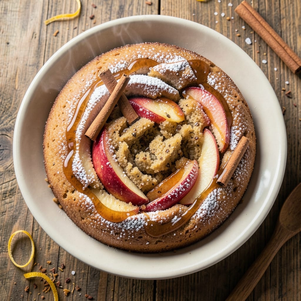 Apple Cinnamon Spoon Cake Recipe: Single-Serve Warmth With Caramelized Apple Swirls