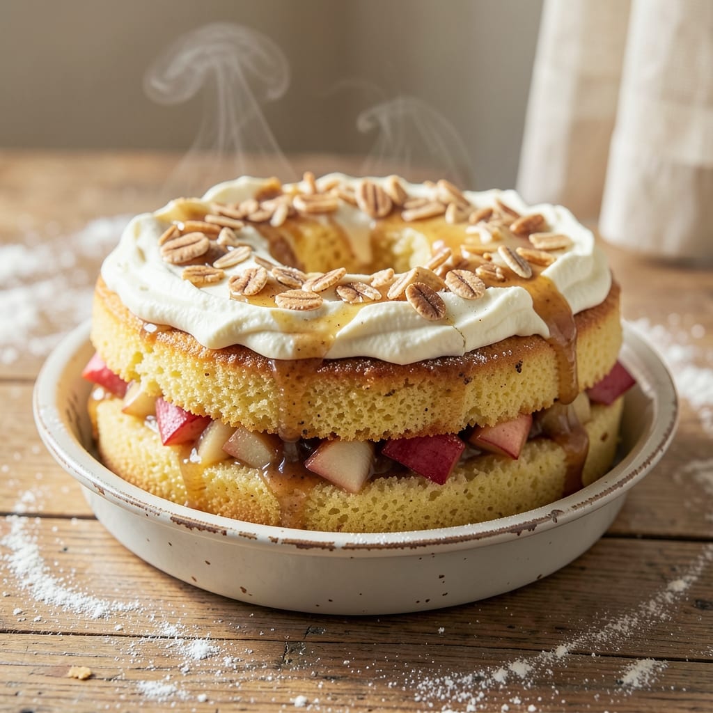 Apple and Yellow Cake Mix Recipe: Spiced Apple Layers and Buttery Streusel Crown