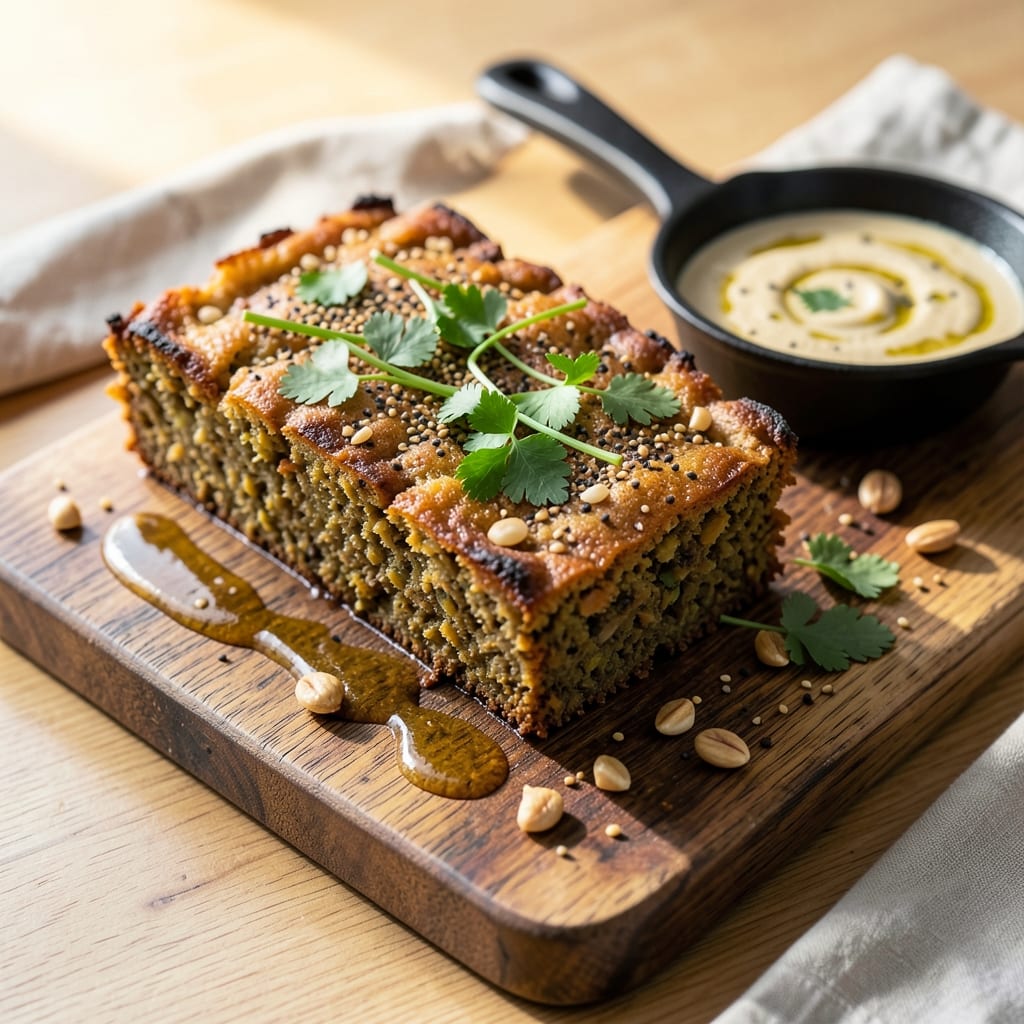 Baked Falafel Cake Recipe: Middle Eastern-Inspired Sweet Crunch