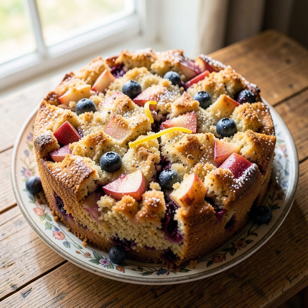 Apple Blueberry Coffee Cake Recipe: Buttery Streusel Crunch With Bursting Fruit
