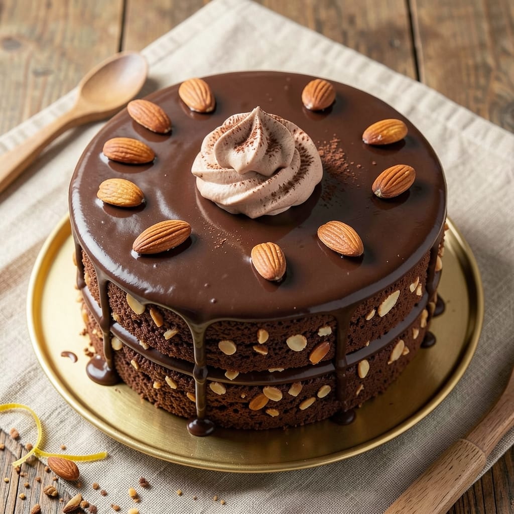 Almond Roca Chocolate Cake Recipe: Crunchy Nut Topping and Fudgy Layers