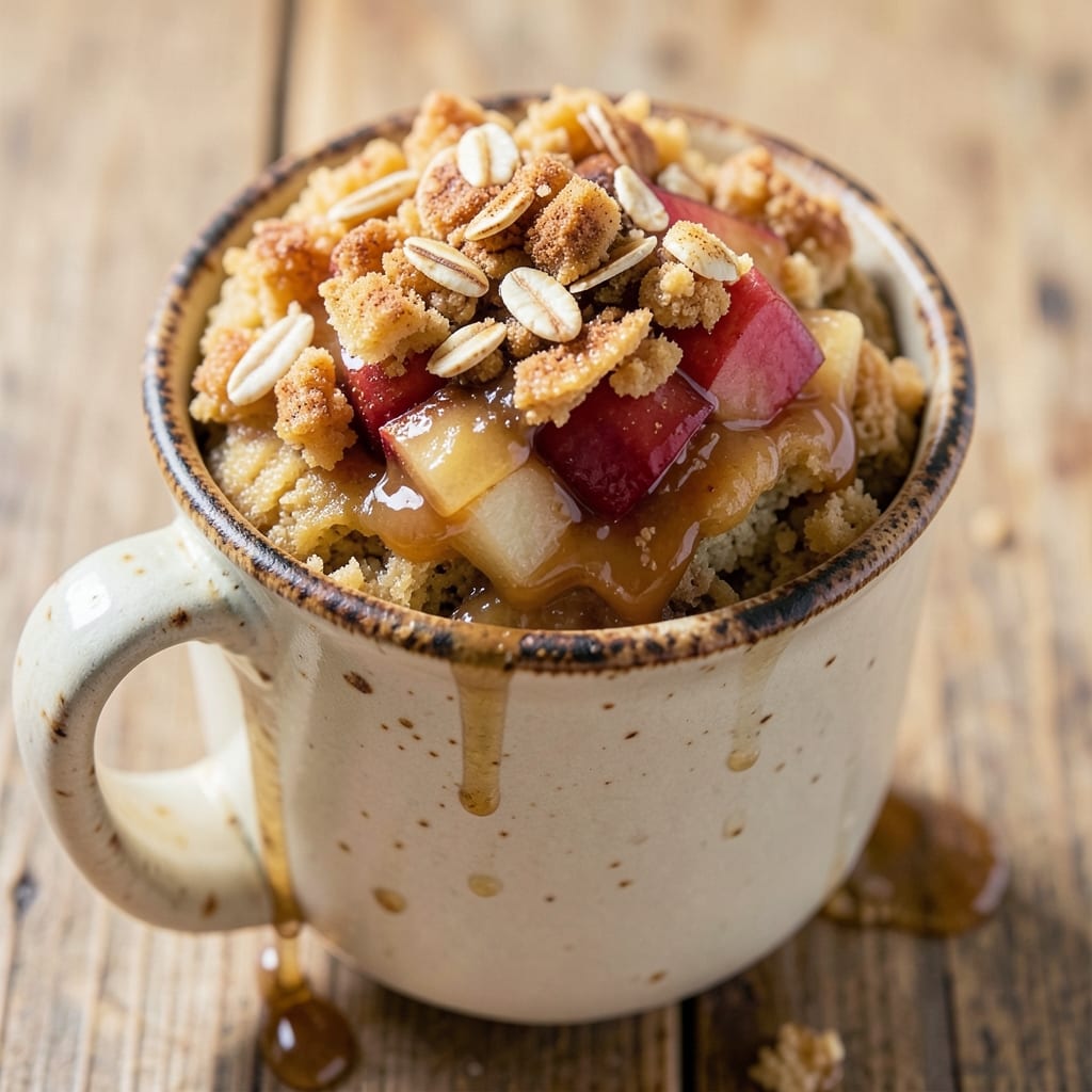Apple Crumble Mug Cake Recipe: Microwave Magic With Buttery Streusel Crunch