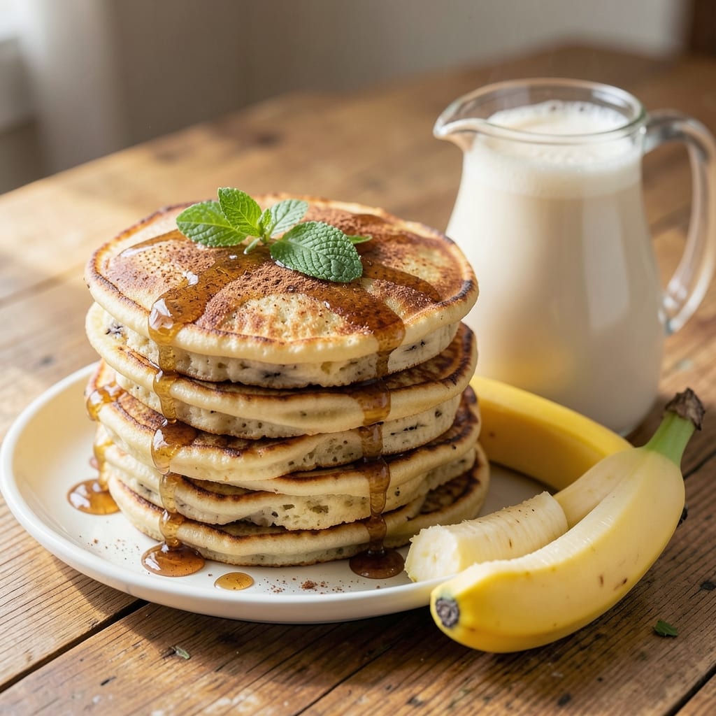 Banana Almond Milk Pancakes Recipe: Fluffy Layers With Nutty Creaminess