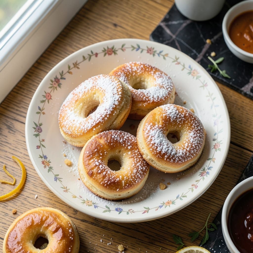 Baked Sour Cream Cake Doughnut Recipe: Fluffy, Cakey Bites with Tangy Frosting Twist