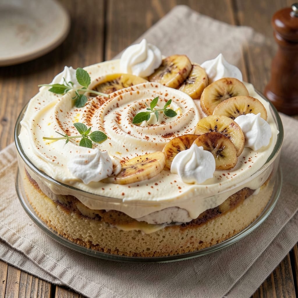 Banana Cake Topping Recipe: Warm Spiced Caramel Swirls With Creamy Frosting