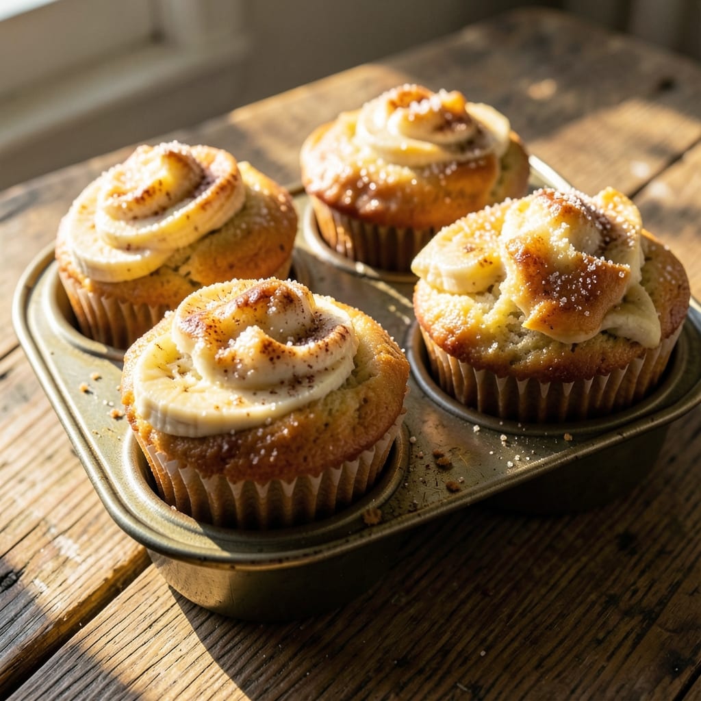 Banana Cheesecake Muffins Recipe: Mini Dessert Bites With Creamy Swirls