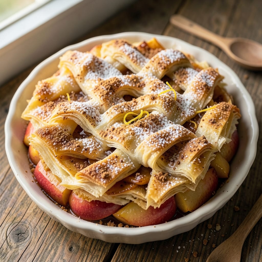 Apple Phyllo Crinkle Cake Recipe: Flaky Layers and Spiced Apple Bliss