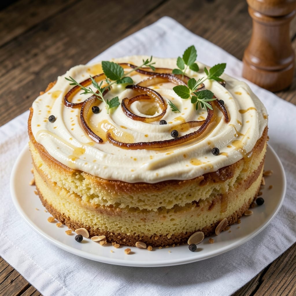 Amish Onion Cake Recipe: Warm Spice and Onion Caramel Layers