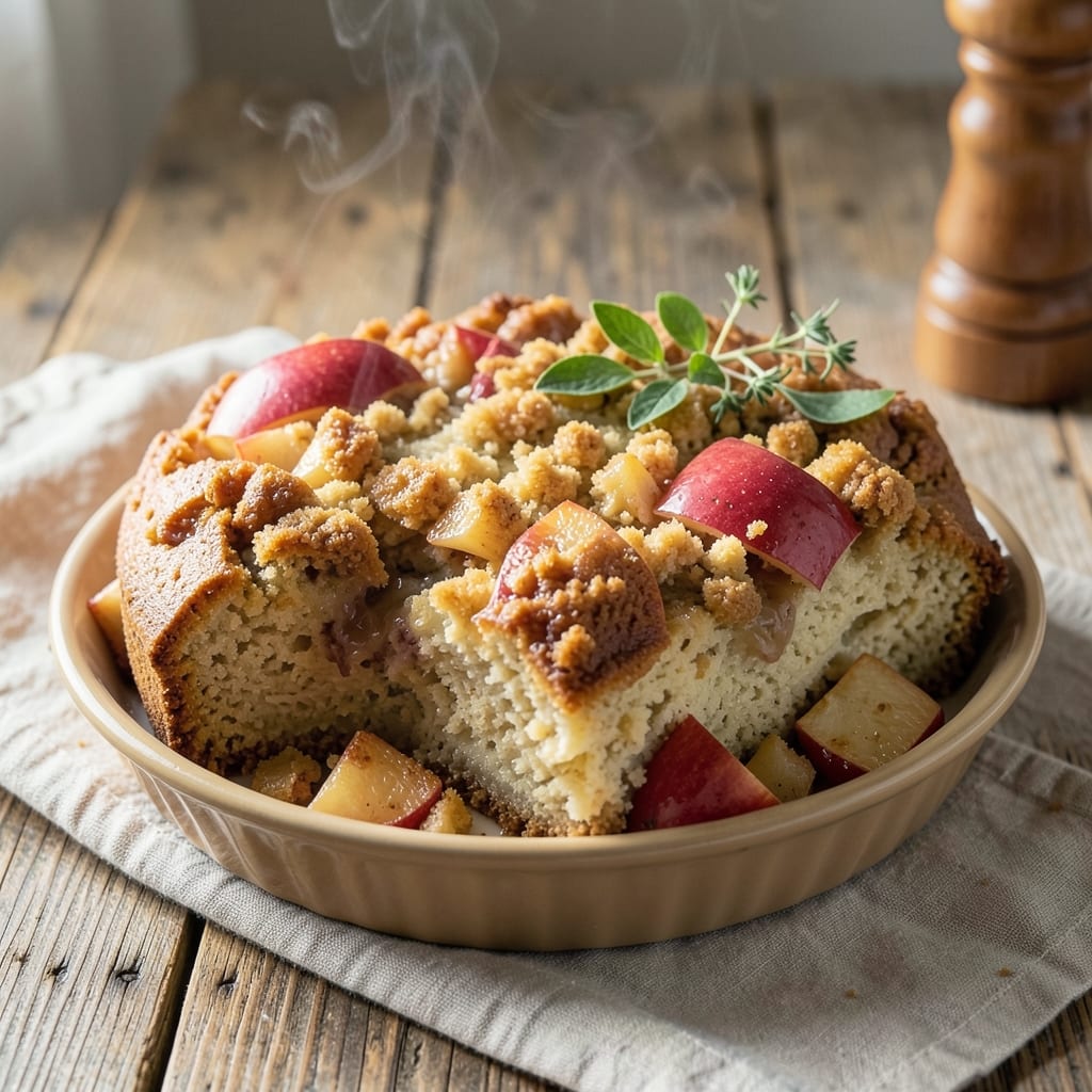 Apple Buttermilk Coffee Cake Recipe: Spiced Apple Streusel Top With Buttery Crust