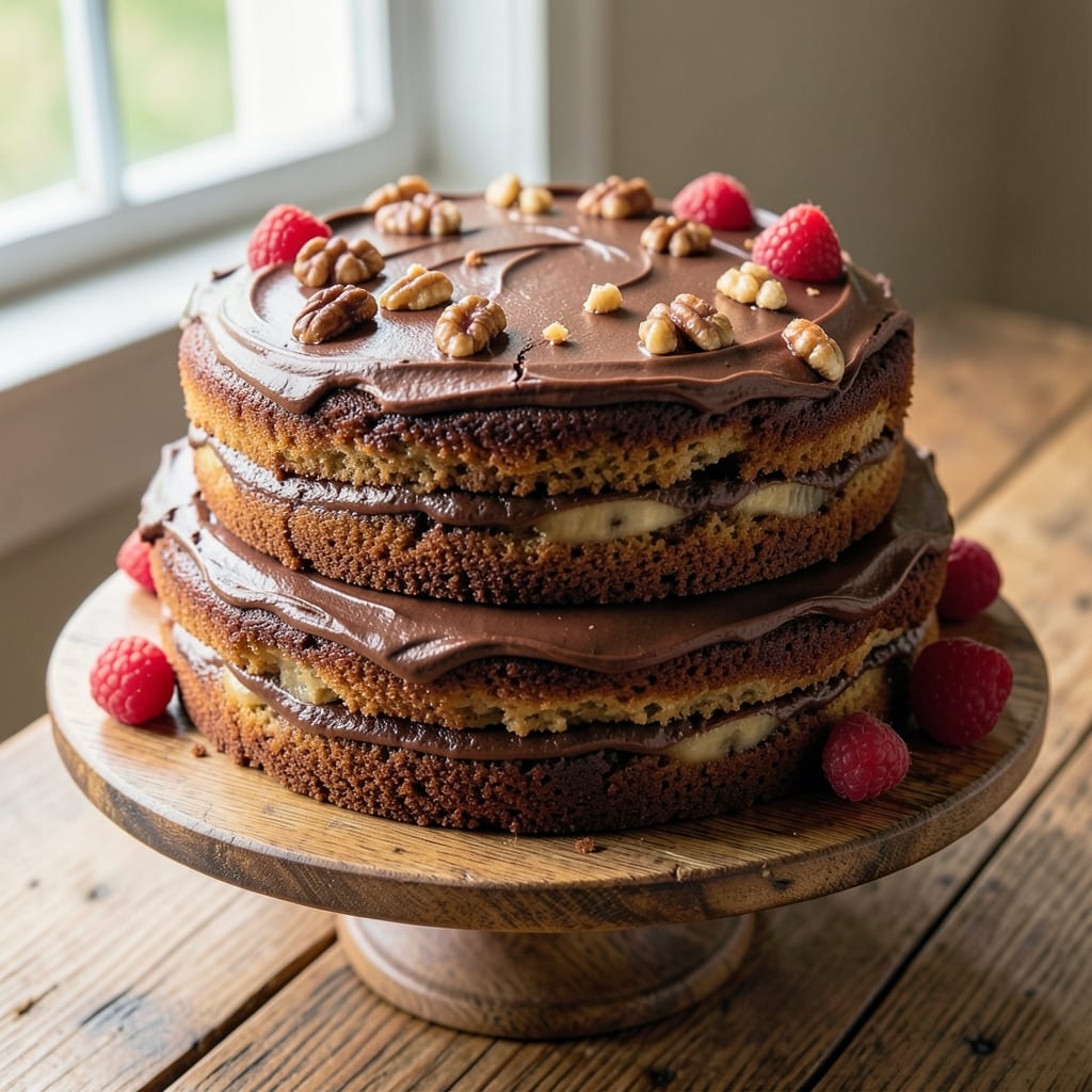 Banana Cake Recipe with Chocolate Frosting: Moist Layers and Rich Frosting Fusion