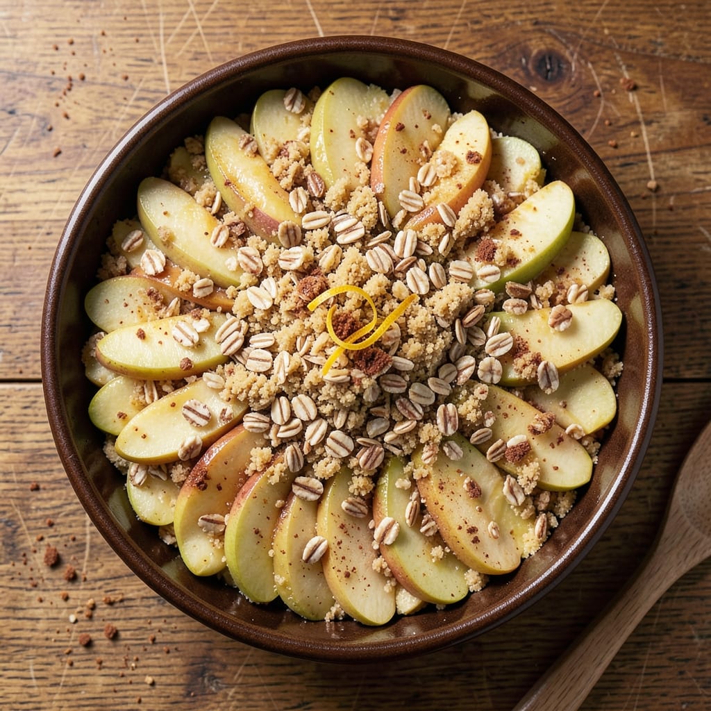 Apple Crisp Recipe With Cake Mix and Oatmeal: No-Bake Streusel Top That Stays Crunchy