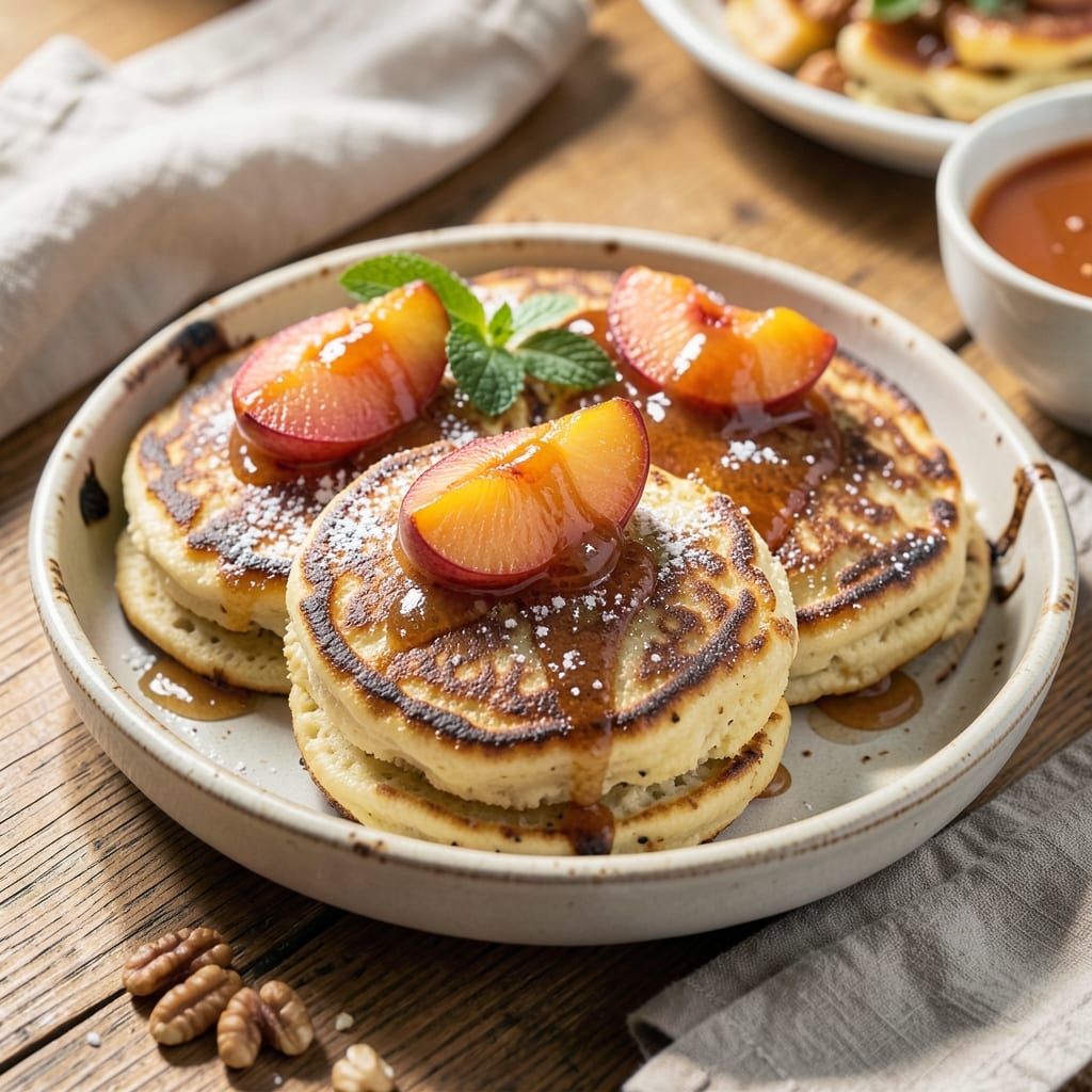 Baked Peach Pancakes Recipe: Buttery Fluff With Summer Fruit Swirls